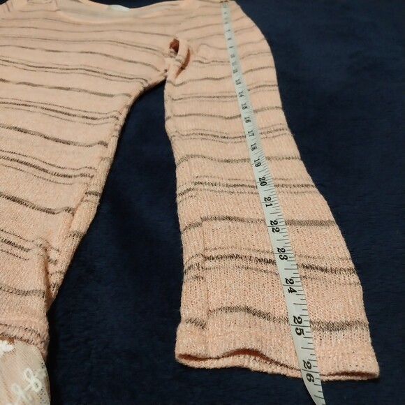 Jodifl dress Womens Large peach striped thin knit sweater tiered Romantic Boho - Picture 6 of 7